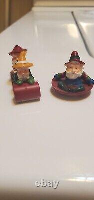 Dept 56 Village Animated Sledding Hill with NP Elves -NEW MOTOR/ EXCL'T CONDITION