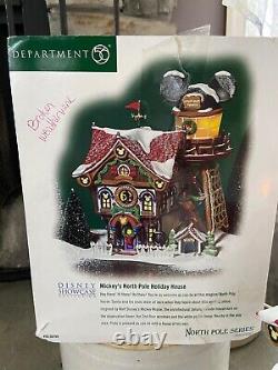 Dept 56 WALT DISNEY SHOWCASE MICKEY'S NORTH POLE HOLIDAY PLAYHOUSE HOUSE NOTE