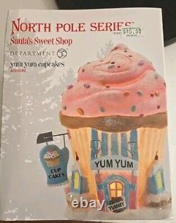 Dept 56 Yum Yum Cupcakes + Finishing Touches. Mint Boxed Elves Baking. Christmas