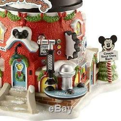 Disney Diorama Light North Pole Village Mickey's Ear Factory Miniature Lit Build
