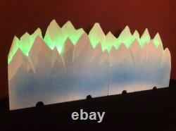 Double-layer Lit Mountain Backdrop Set For Dept 56 North Pole Village, Free Ship