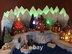 Double-layer Lit Mountain Backdrop Set For Dept 56 Or Lemax Villages, Free Ship