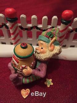 ENESCO NORTH POLE VILLAGE COOKIE JAR HOLDER ELF