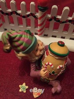 ENESCO NORTH POLE VILLAGE COOKIE JAR HOLDER ELF