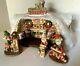 Enesco North Pole Village Musical Santa's Bakery Lighted Withbox & 3 Figures