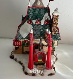 Elf Mountain Ski Resort North Pole Village Department 56 Box Light Flags