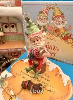 Enesco North Pole Village #869651 Twiddles Tailor Shop (1994) Sandra Zimnicki