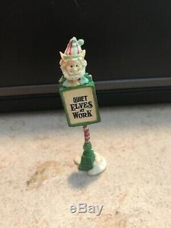 Enesco North Pole Village Accessories Elves Working Sign! Euc