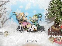 Enesco North Pole Village Elf Elves Sandi Zimnicki BUDDY & HAPPY Rare withbox