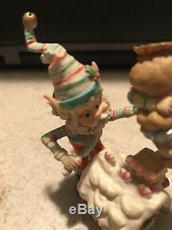 Enesco North Pole Village Elves Frosty & Mason Decorate Bakery House Series Euc