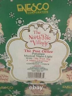 Enesco North Pole Village Elves The Post Office Building In Box Euc