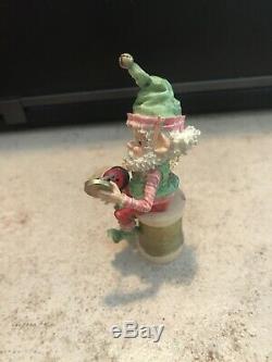 Enesco North Pole Village Elves Twiddles The Tailor Shop Elf! Euc