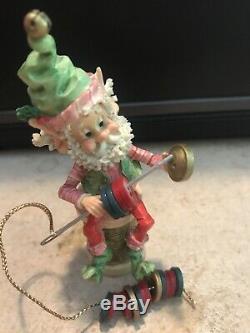 Enesco North Pole Village Elves Twiddles The Tailor Shop Elf! Euc