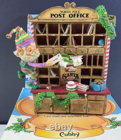 Enesco North Pole Village Mailroom Cubby Elf sorting Mail Sandy Zimnicki Vintage