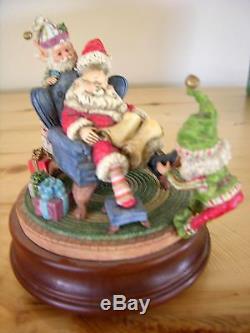Enesco North Pole Village Music Box (Rare) Plays Jolly Old St. Nicholas