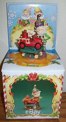 Enesco North Pole Village PUNKIE With Fire Engine