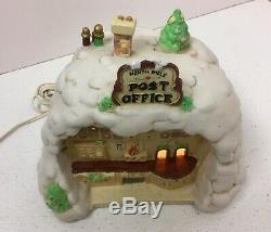 Enesco North Pole Village Post Office 1990 Music Box We Wish You Merry Christmas