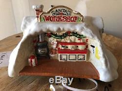 Enesco North Pole Village Santa's Workshop music box & night light #316733