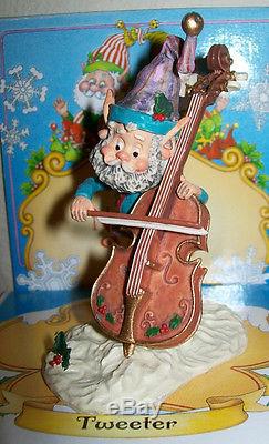 Enesco North Pole Village TWEETER Playing Cello