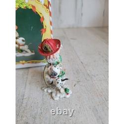 Enesco RARE Skipper and nipper North Pole Village series Xmas vintage figure dog