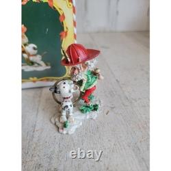 Enesco RARE Skipper and nipper North Pole Village series Xmas vintage figure dog