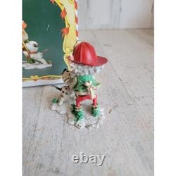 Enesco RARE Skipper and nipper North Pole Village series Xmas vintage figure dog
