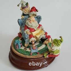 Enesco THE NORTH POLE VILLAGE, Santa Claus music box 876577 rare Sandi Zimnicki