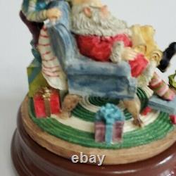 Enesco THE NORTH POLE VILLAGE, Santa Claus music box 876577 rare Sandi Zimnicki