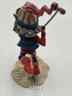 Enesco The North Pole Village Birdie Golf Elf Figurine 831573 VERY RARE