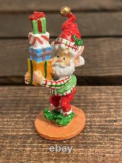 Enesco The North Pole Village Elves Pewter Figurines (5) Musical Band & Presents