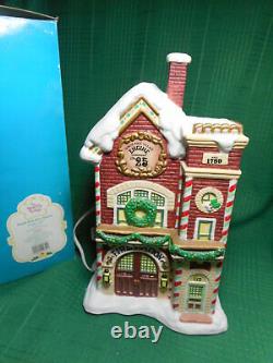 Enesco The North Pole Village Lighted Fire Station Night Light #629278