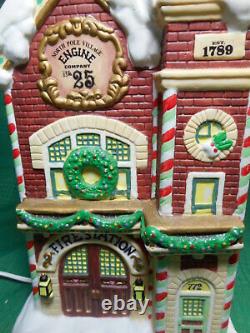 Enesco The North Pole Village Lighted Fire Station Night Light #629278