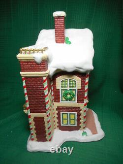 Enesco The North Pole Village Lighted Fire Station Night Light #629278