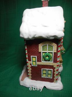 Enesco The North Pole Village Lighted Fire Station Night Light #629278