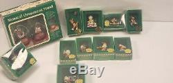 Enesco The North Pole Village Lot Elf's Reindeer Miss Clause & Ornament Display