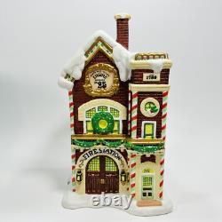 EnescoThe North Pole Village Elves North Pole Fire Station 629278 In Box RARE