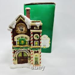 EnescoThe North Pole Village Elves North Pole Fire Station 629278 In Box RARE