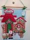 Finished Santa Reindeer Bucilla North Pole Village Felt Sequin Wall Hanging