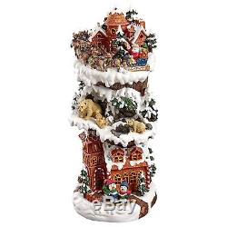 Gingerbread House Christmas Village North Pole Santa Claus Home Room Decorations