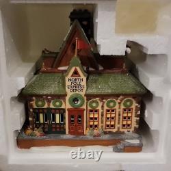 Heritage Village Collection North Pole Express Depot Porcelain Set Handpainted 2