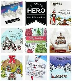 Hero Arts My Monthly Hero Kit October 2017 Christmas Village North Pole Holiday