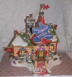 Jolly's Jigsaw Puzzle Workshop North Pole Christmas Village Dept 56 EUC WORKS