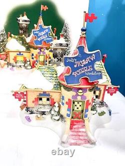 Jolly's Jigsaw Puzzle Workshop With Matching Accessory And Light Dept 56
