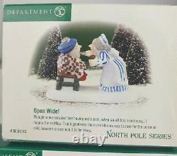 LOT Department 56 RETIRED North Pole Village Series with Candy Cane Bench & Lights