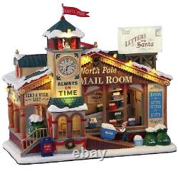 Lemax North Pole Mail Room #15733 Brand New Animated Sounds Illuminated