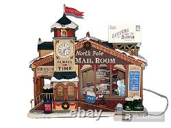 Lemax North Pole Mail Room Animated Sounds LED Lit Christmas Village Santa Elves