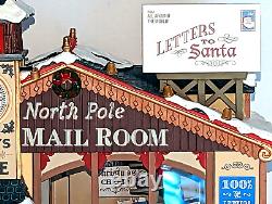 Lemax North Pole Mail Room Animated Sounds LED Lit Christmas Village Santa Elves