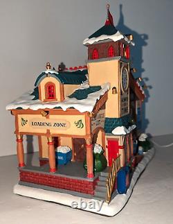 Lemax North Pole Mail Room Animated Sounds LED Lit Christmas Village Santa Elves