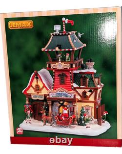 Lemax Santa's Wonderland Village NORTH POLE CONTROL TOWER With Adapter #25864
