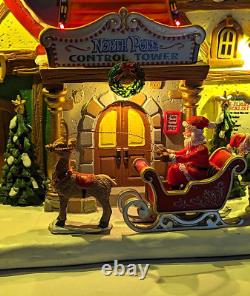 Lemax Santa's Wonderland Village NORTH POLE CONTROL TOWER With Adapter #25864